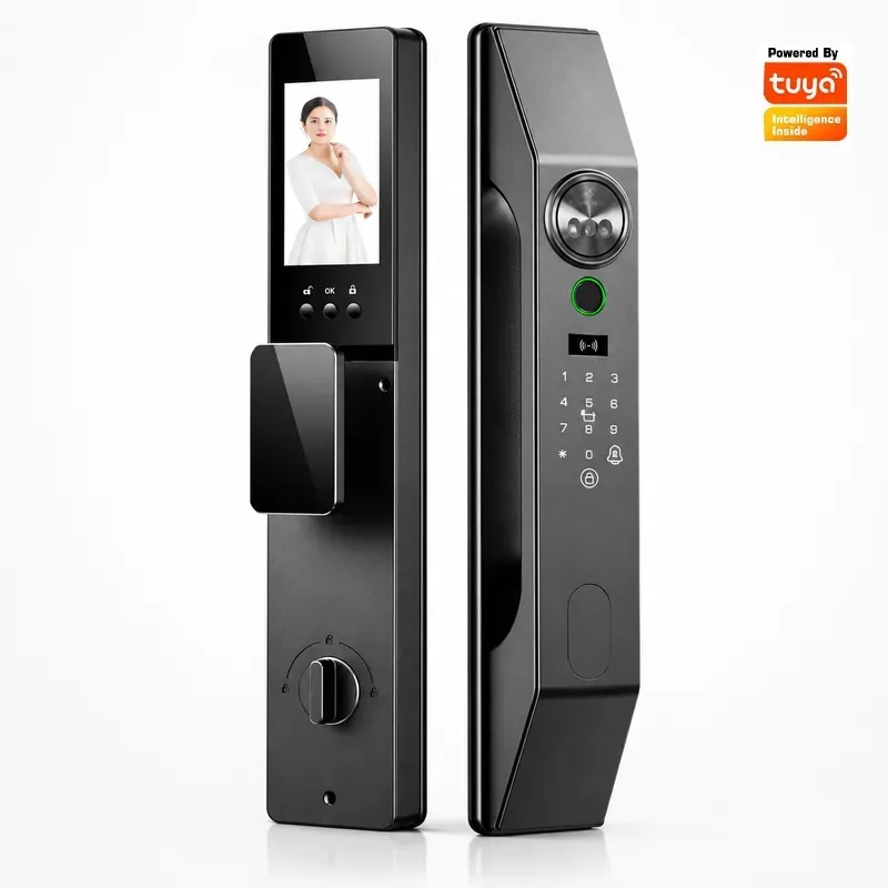 Smart Door Lock Wifi - Multilingual Facial Recognition Password Fingerprint Lock