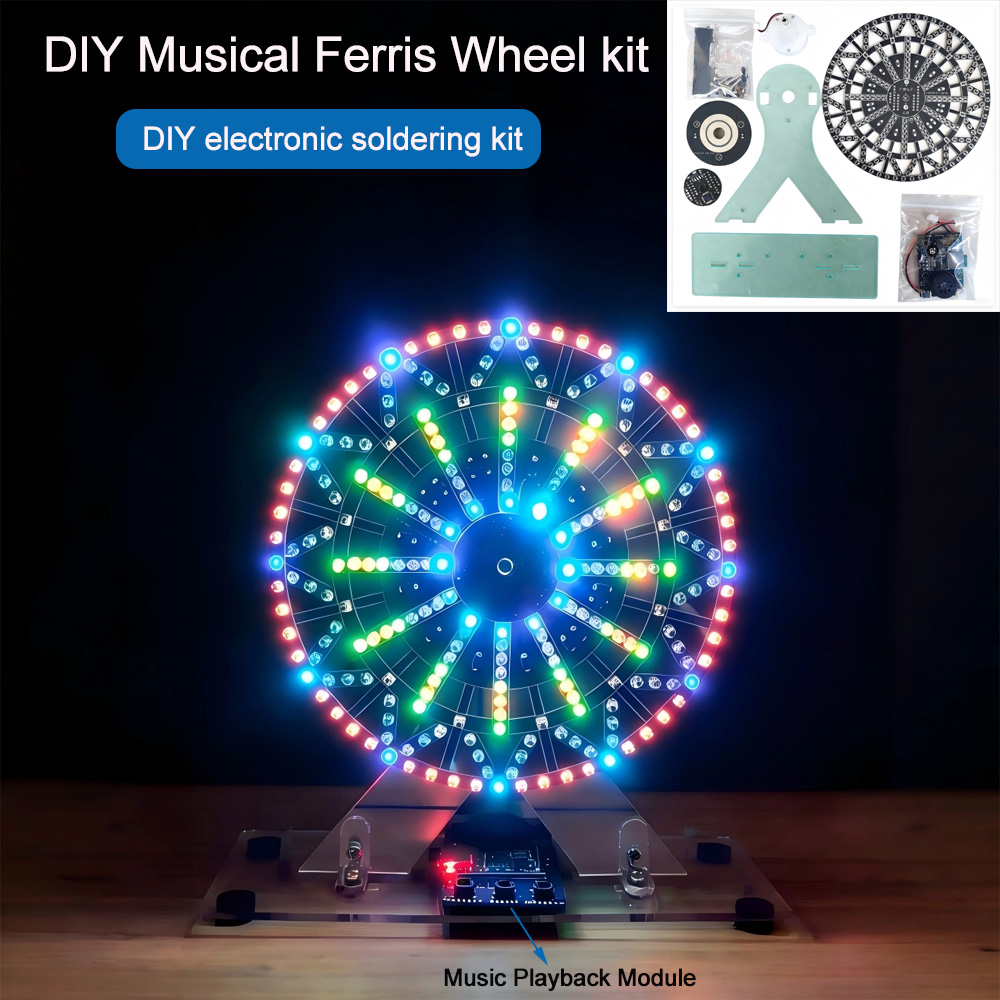 Electronics Project Kit - Diy electronic kits LED-Lit Musical Ferris