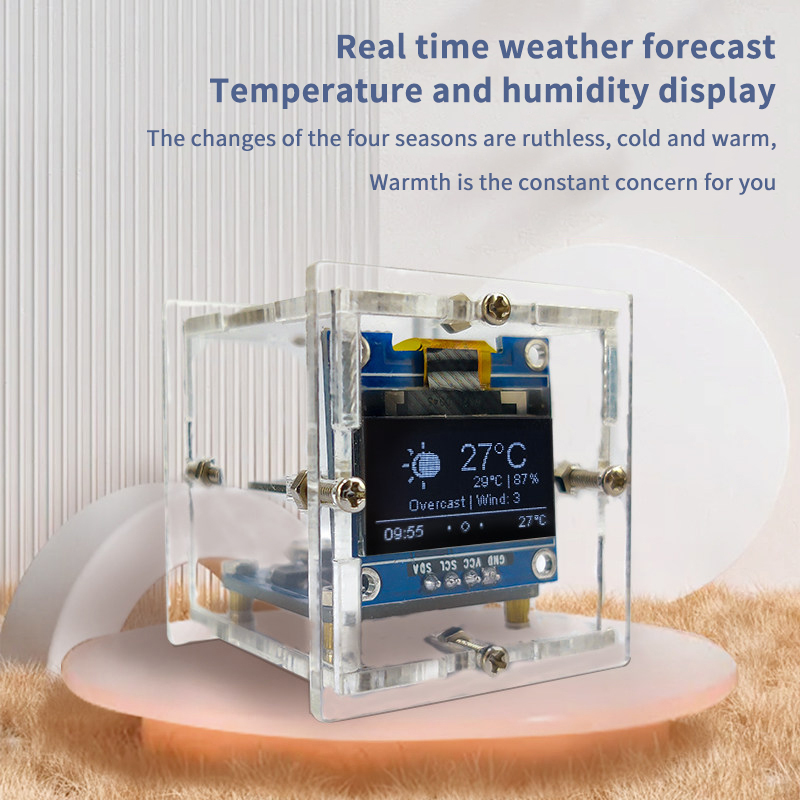 ESP8266 Mini Weather Clock Kit - Electronics Project Kit 评论和价格