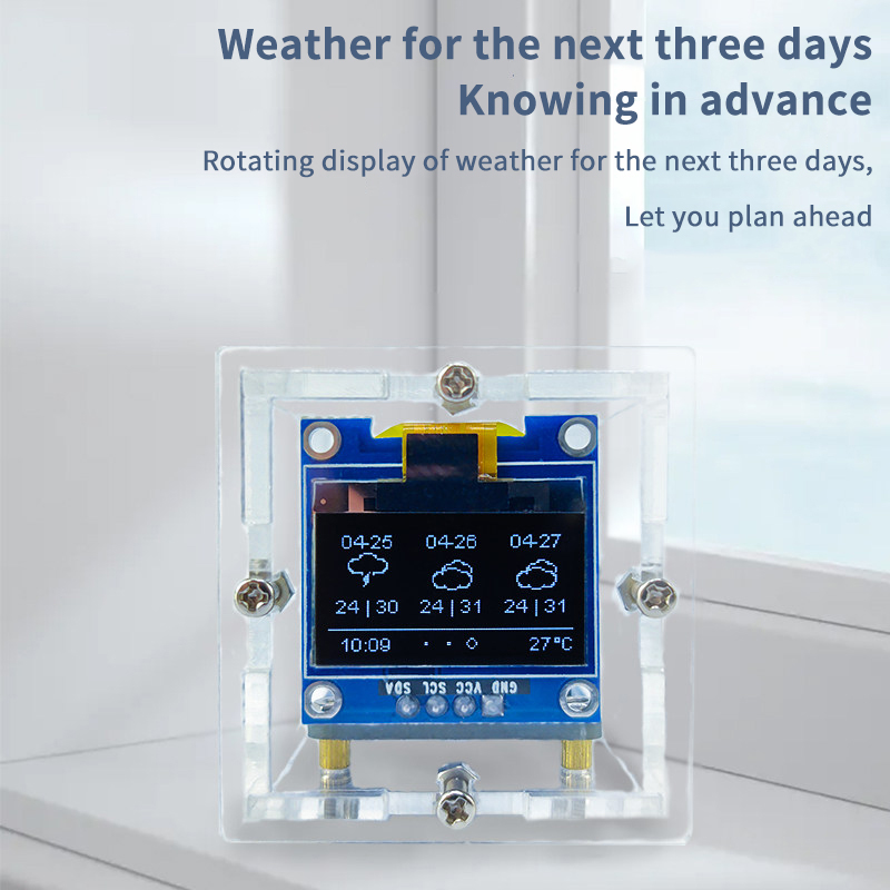 ESP8266 Mini Weather Clock Kit - Electronics Project Kit 评论和价格
