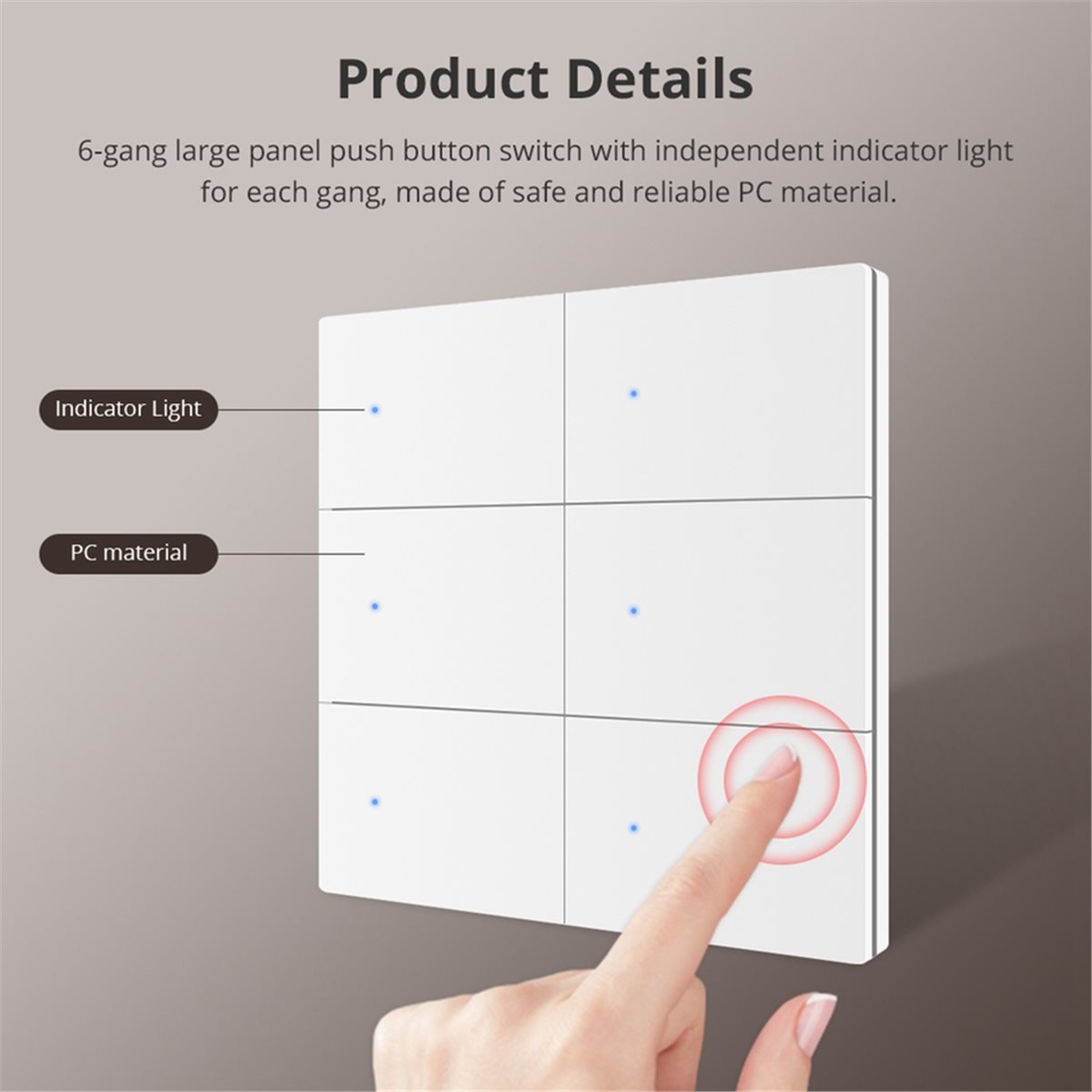PHONE&GEAR 6 Gang Matter WiFi  - Smart Light Switch Wifi 评论和价格