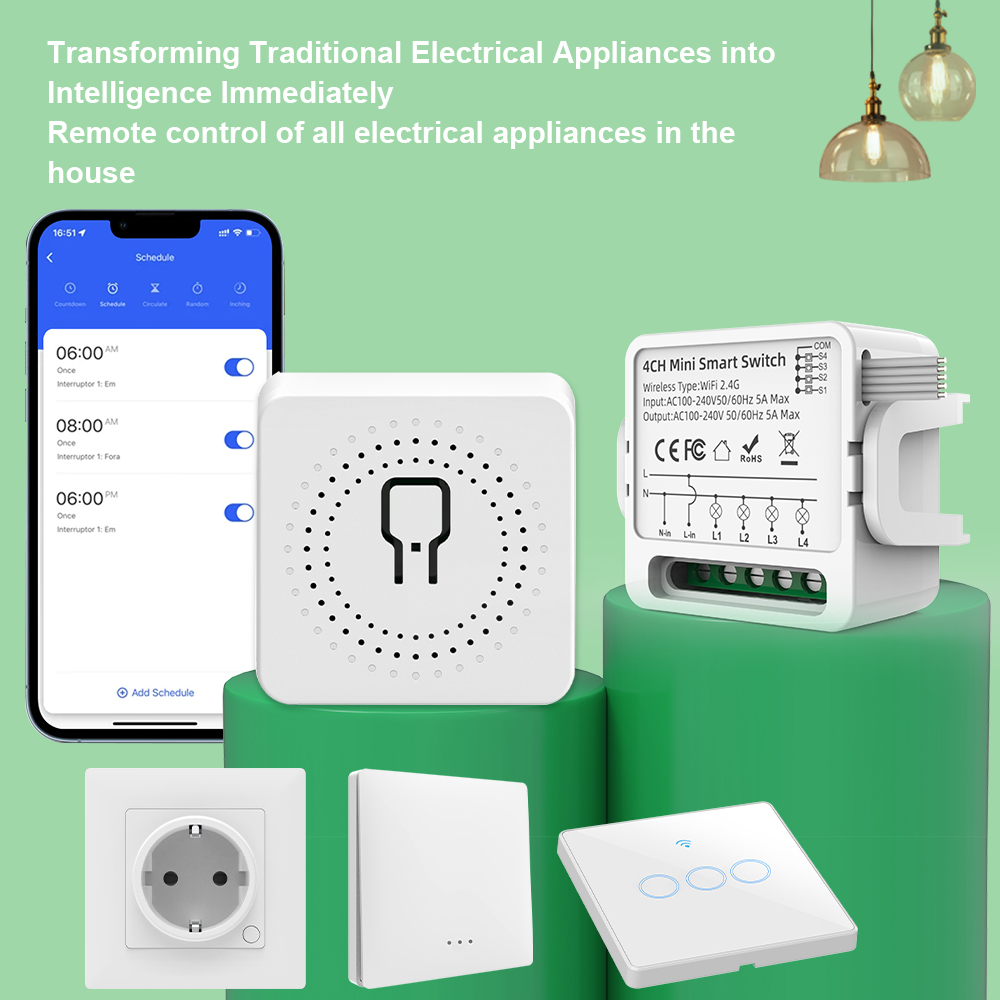 Tuya WiFi Smart Switch 1/2/3/4 - Smart Light Switch Wifi 评论和价格