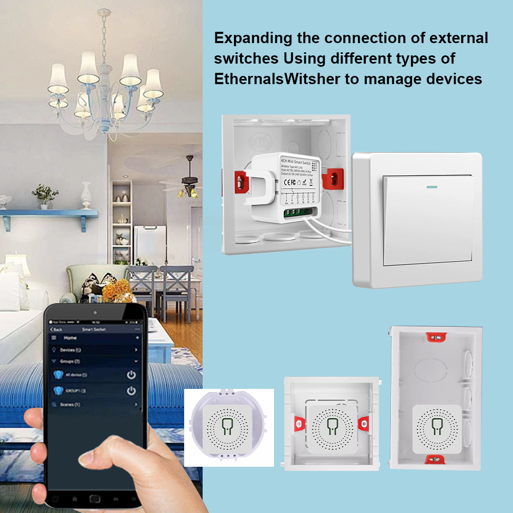 Tuya WiFi Smart Switch 1/2/3/4 - Smart Light Switch Wifi 评论和价格