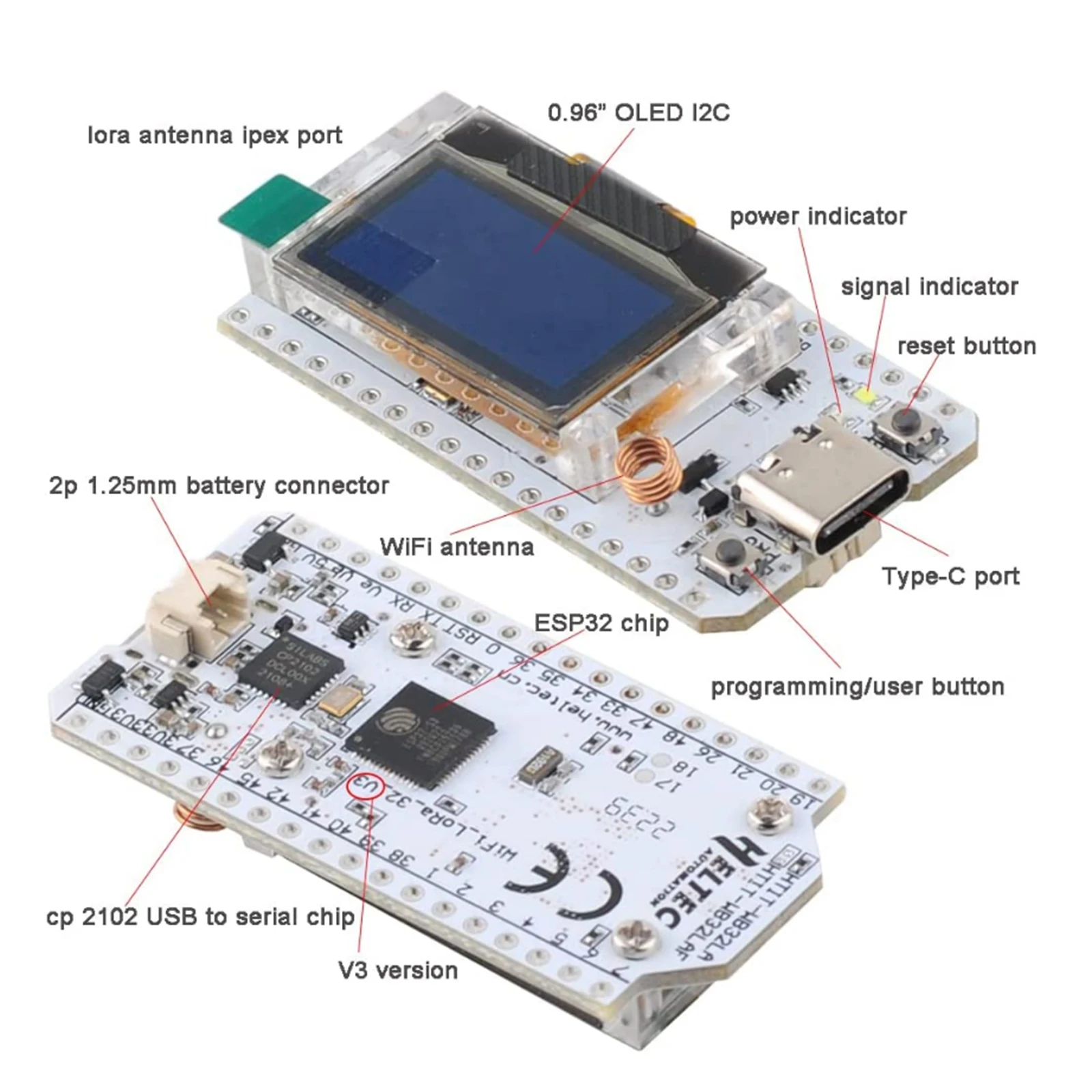 WIFI Lora Kit 32 V3 915MHz ESP - Esp32 Smart Home Kit 评论和价格