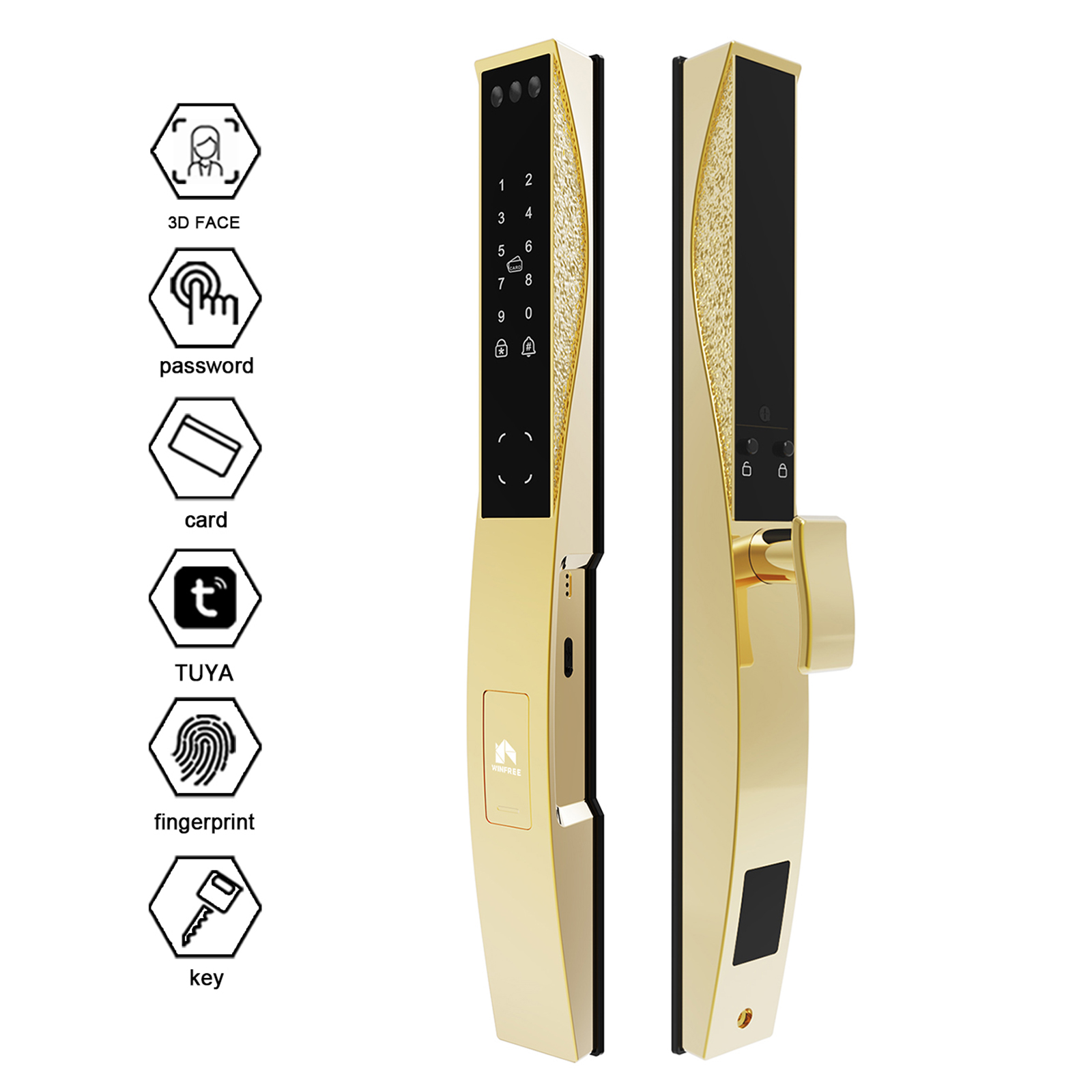WINFREE Tuya Wifi Smart Digita - Smart Door Lock Wifi 评论和价格