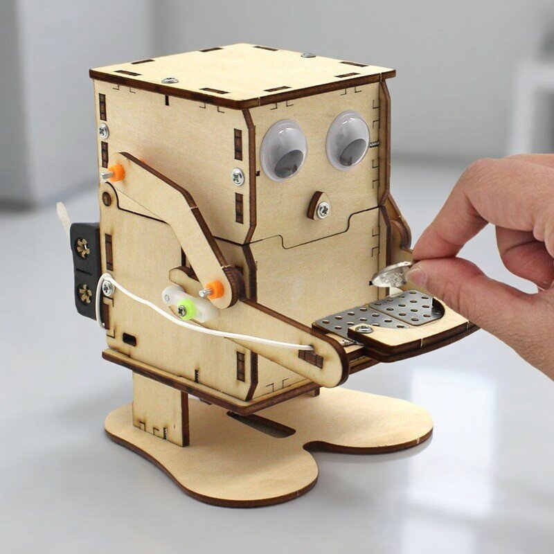 Wooden Assemble DIY Robot Eati - Stem Robotics Kit 评论和价格