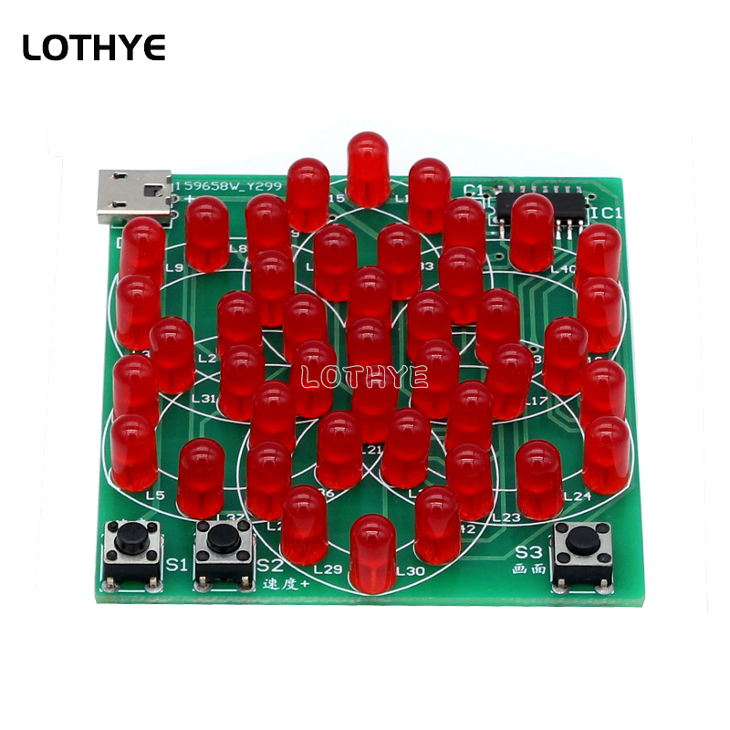 43 LED Multi Style Pattern Ele - Electronics Project Kit 评论和价格