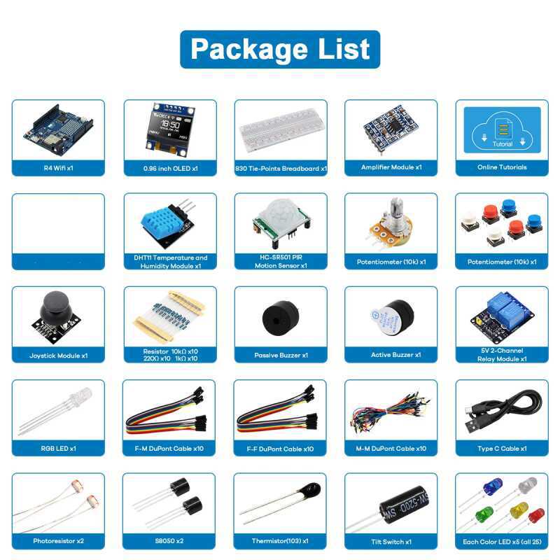 UNO R4 WiFi Compatible Develop - Sensor Kit Arduino 评论和价格