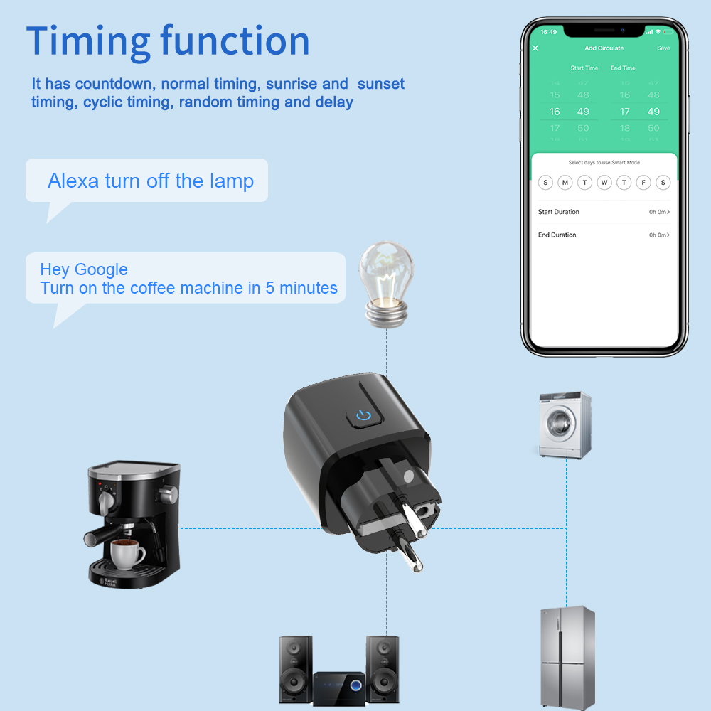 Tuya Smart Socket WiFi Remote  - Wifi Smart Plug 评论和价格