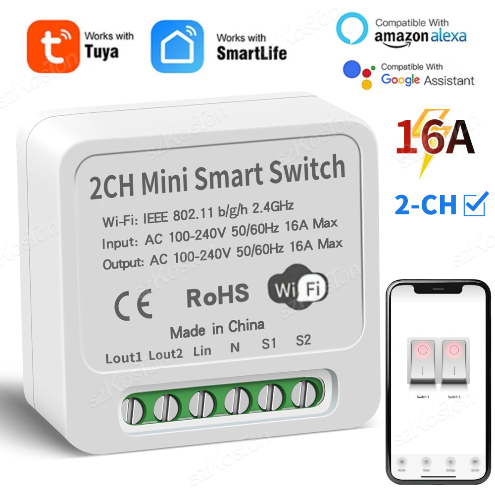 16A Tuya WiFi Smart Switch Mod - Smart Light Switch Wifi 评论和价格