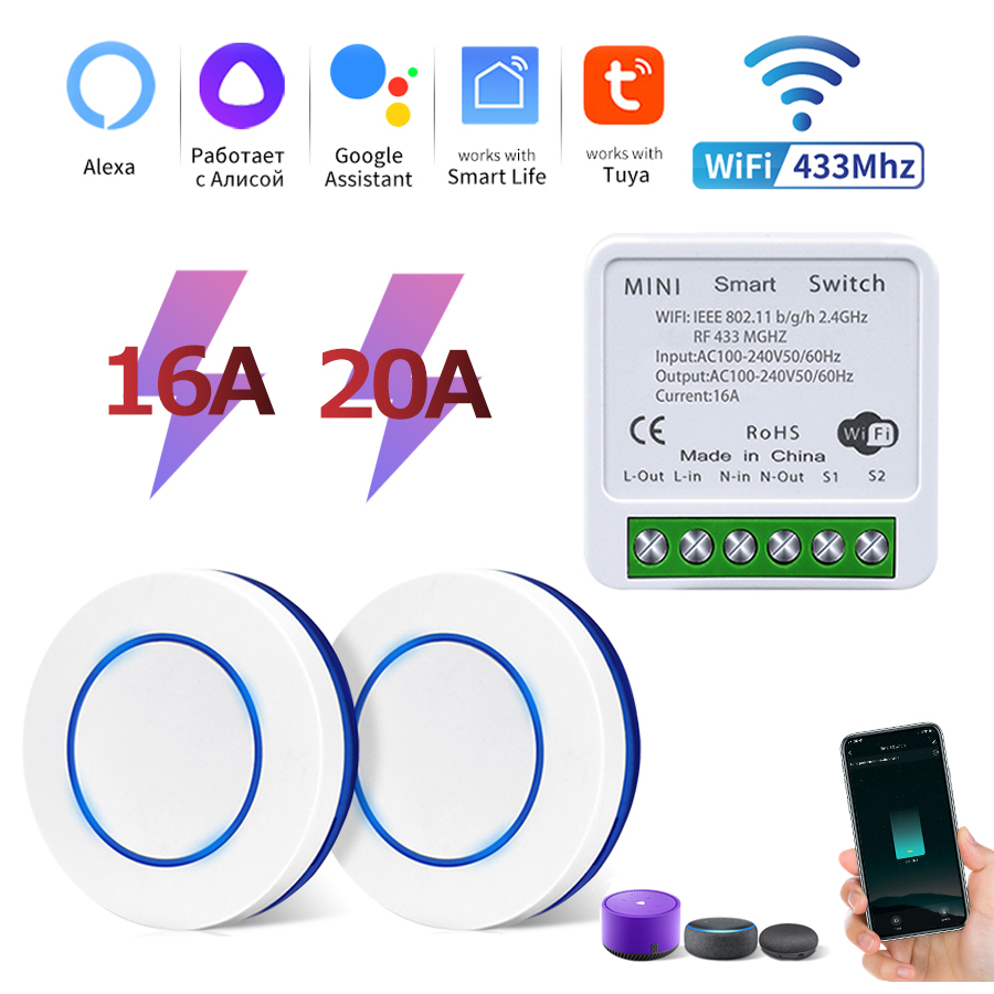 Tuya Wifi Smart Switch RF 433M - Smart Light Switch Wifi 评论和价格