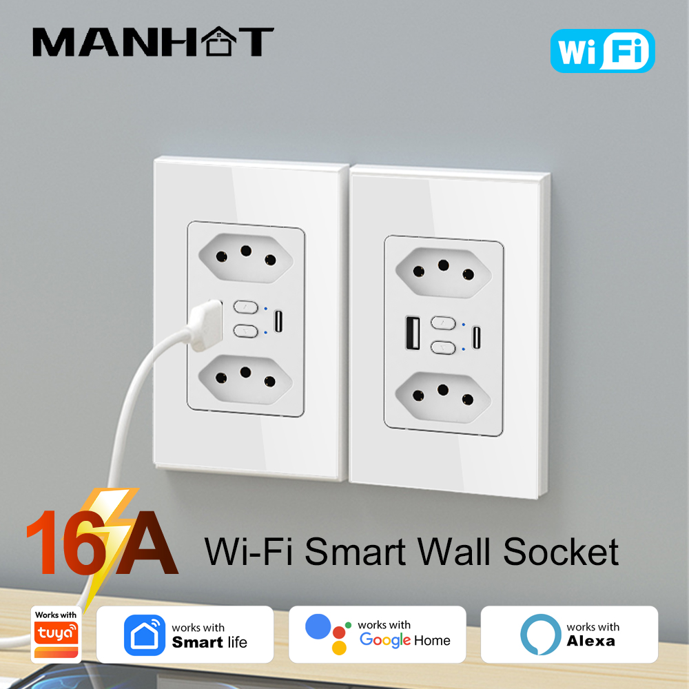 MANHOT Wifi Smart Brazil Socke - Wifi Smart Plug 评论和价格