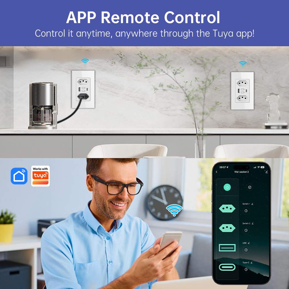 MANHOT Wifi Smart Brazil Socke - Wifi Smart Plug 评论和价格