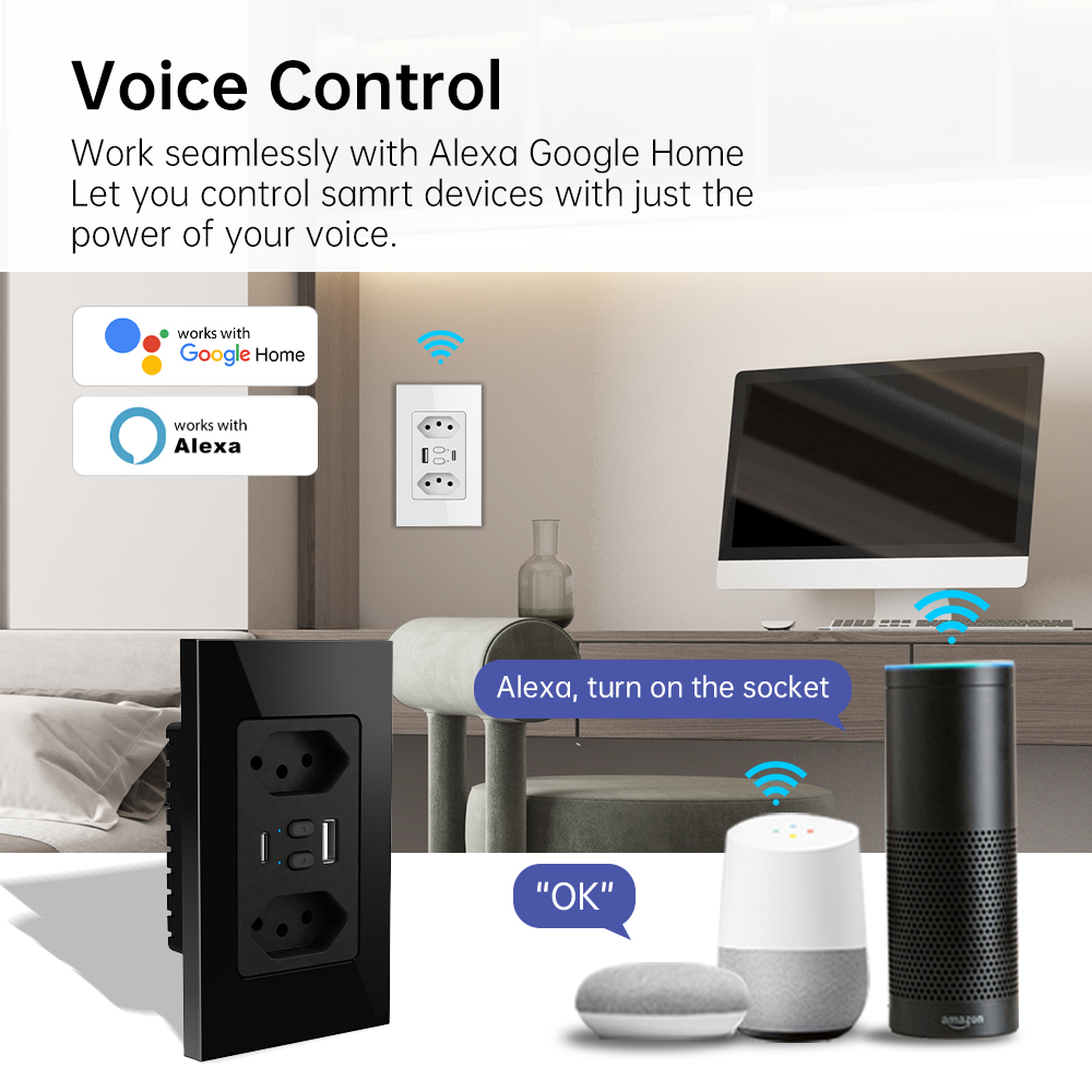 MANHOT Wifi Smart Brazil Socke - Wifi Smart Plug 评论和价格