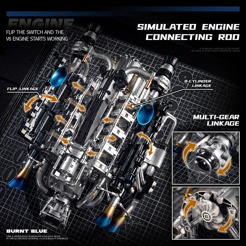 V8 Engine Building Kit for Adu - Stem Robotics Kit 评论和价格