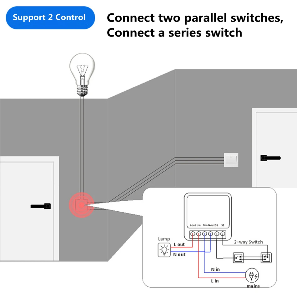 16A Two Way Control DIY WiFi M - Smart Light Switch Wifi 评论和价格