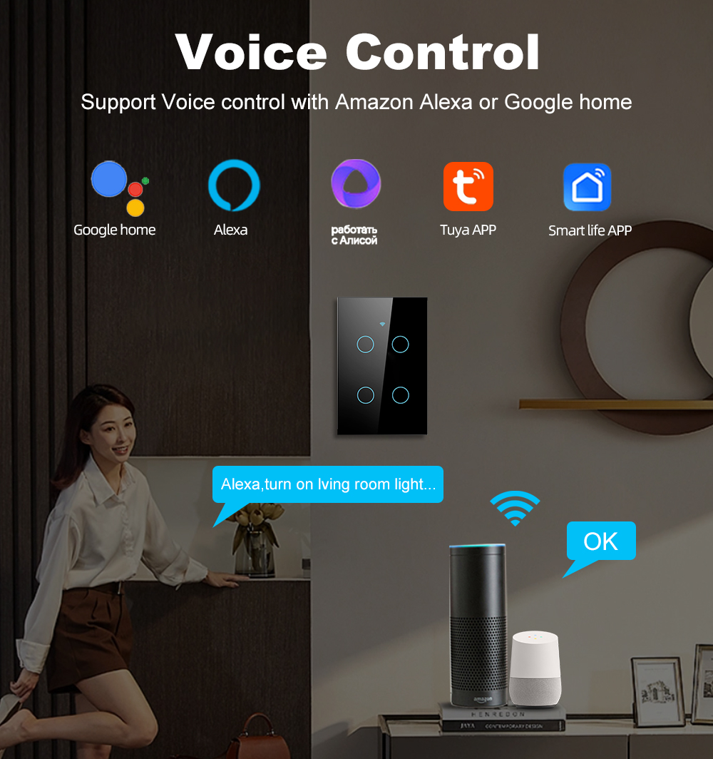 Smart Life Wifi+Bluetooth Touc - Smart Light Switch Wifi 评论和价格