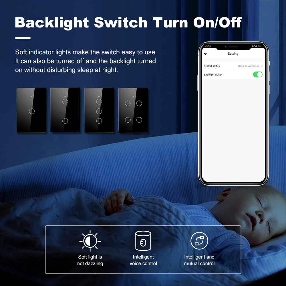 Smart Life Wifi+Bluetooth Touc - Smart Light Switch Wifi 评论和价格