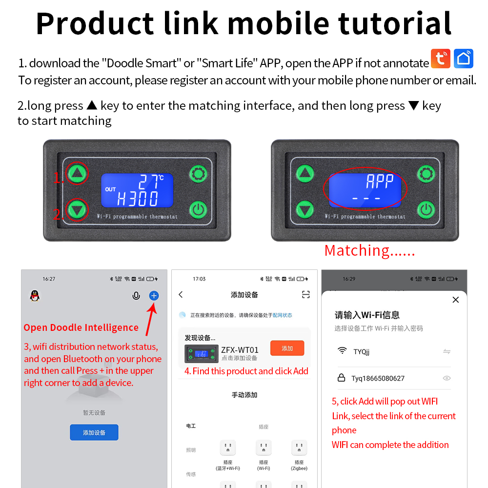 DC12-36V LED Digital Temperatu - Wifi Thermostat 评论和价格