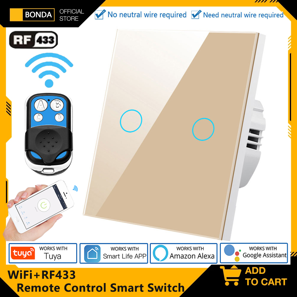 Tuya EU WiFi+RF433 Smart Remot - Smart Light Switch Wifi 评论和价格