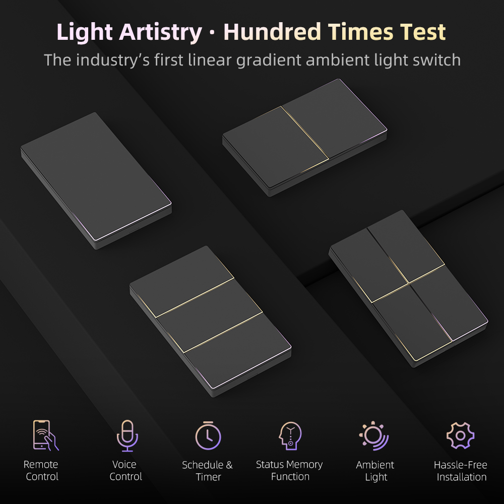 AVATTO 1/2/3/4 Gang WiFi Smart - Smart Light Switch Wifi 评论和价格