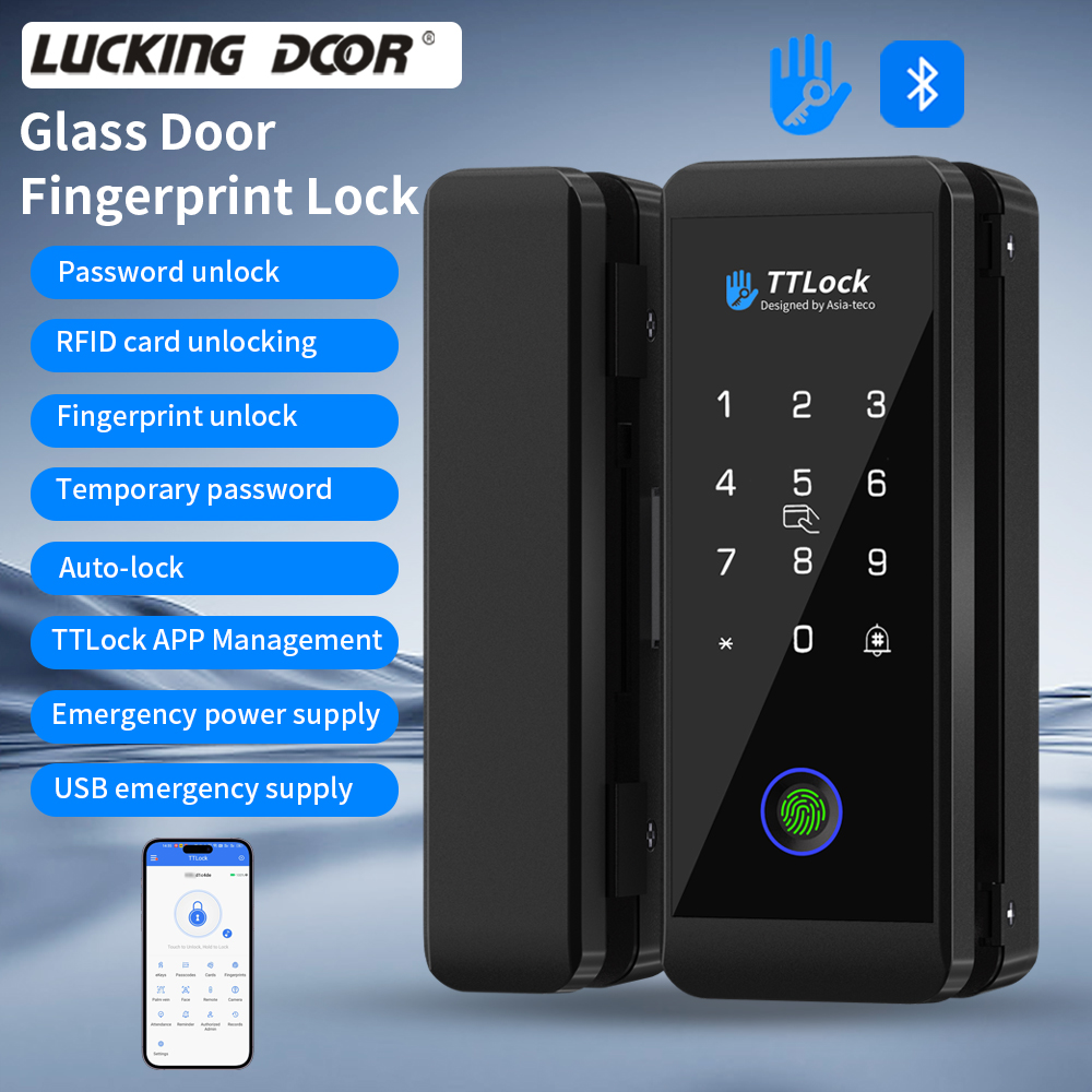TTLOCK Smart Glass Lock Finger - Smart Door Lock Wifi 评论和价格