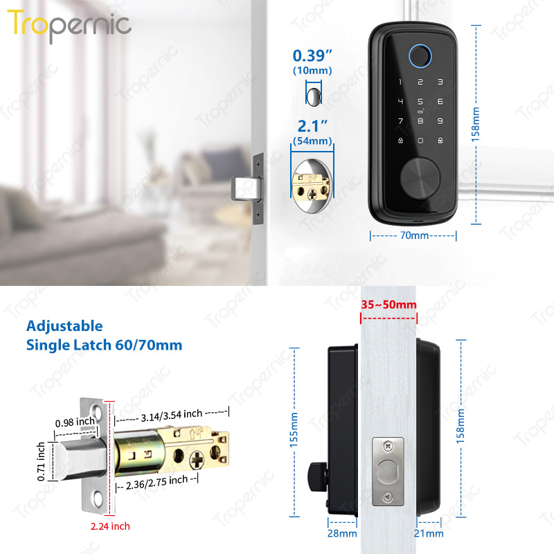 Tuya Zigbee Door Deadbolt Lock - Smart Door Lock Wifi 评论和价格