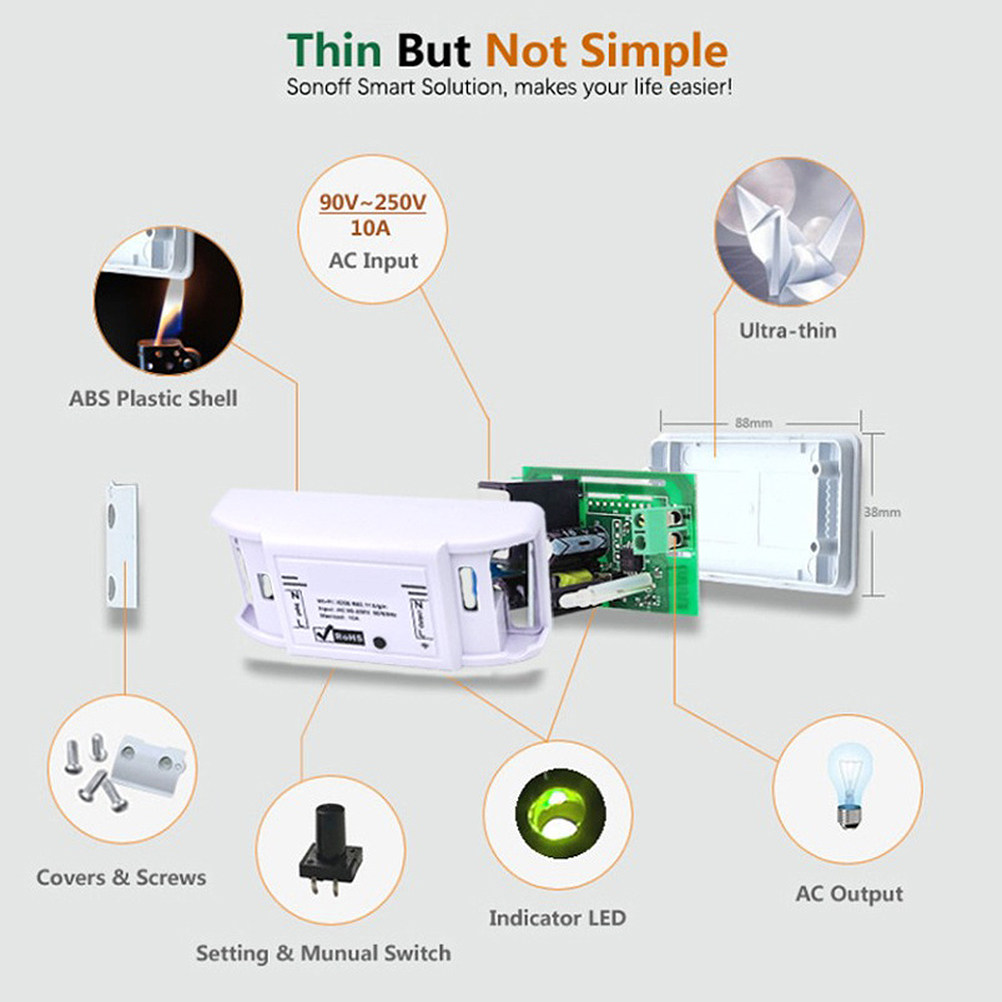 1Pcs WiFi Smart Switch Univers - Smart Light Switch Wifi 评论和价格