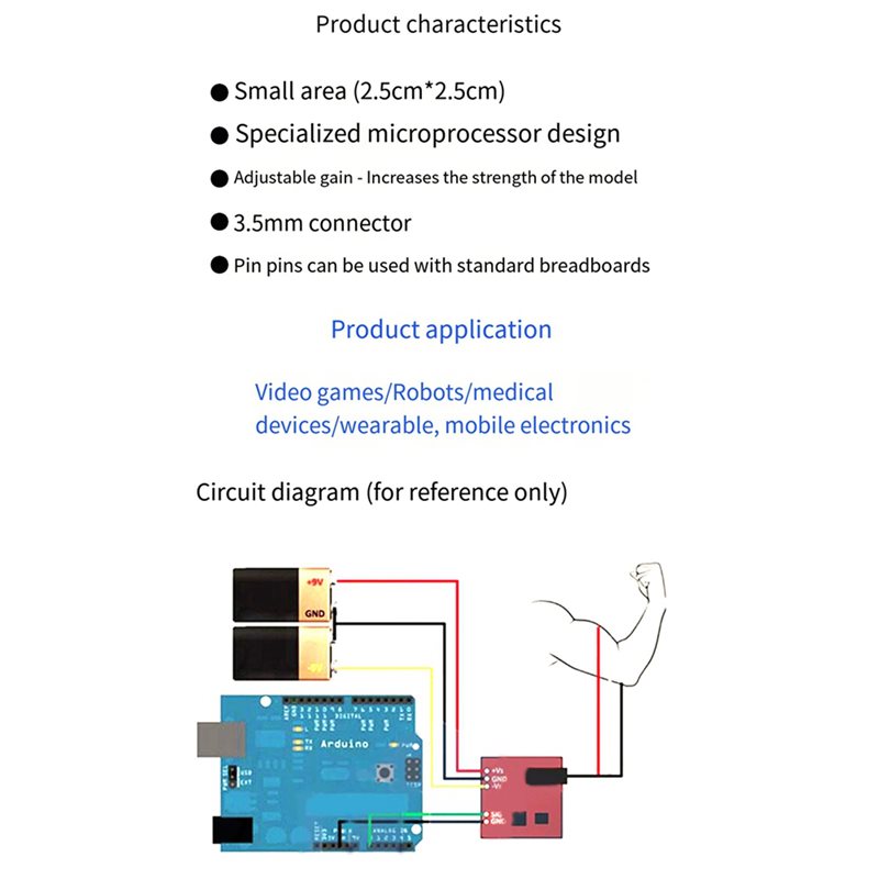 B50B-3X Muscle Electrical Sens - Sensor Kit Arduino 评论和价格